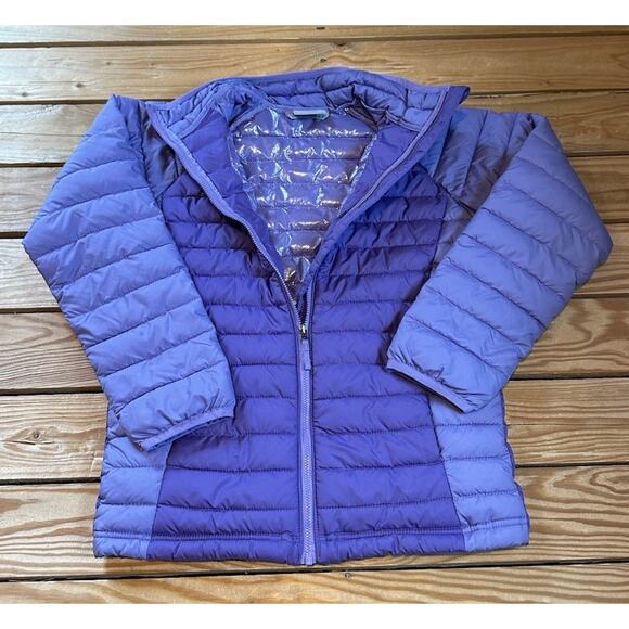 Columbia Puffer Coat Size Medium (10-12) Girl’s Purple Full Zip - Picture 1 of 8